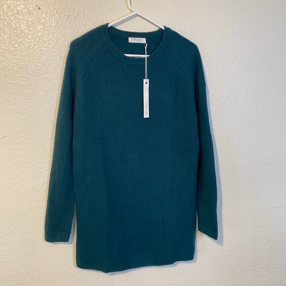 OGD One Grey Day Revolve Teal Green 100% Cashmere Sweater Dress Size Small NWT - Picture 4 of 11